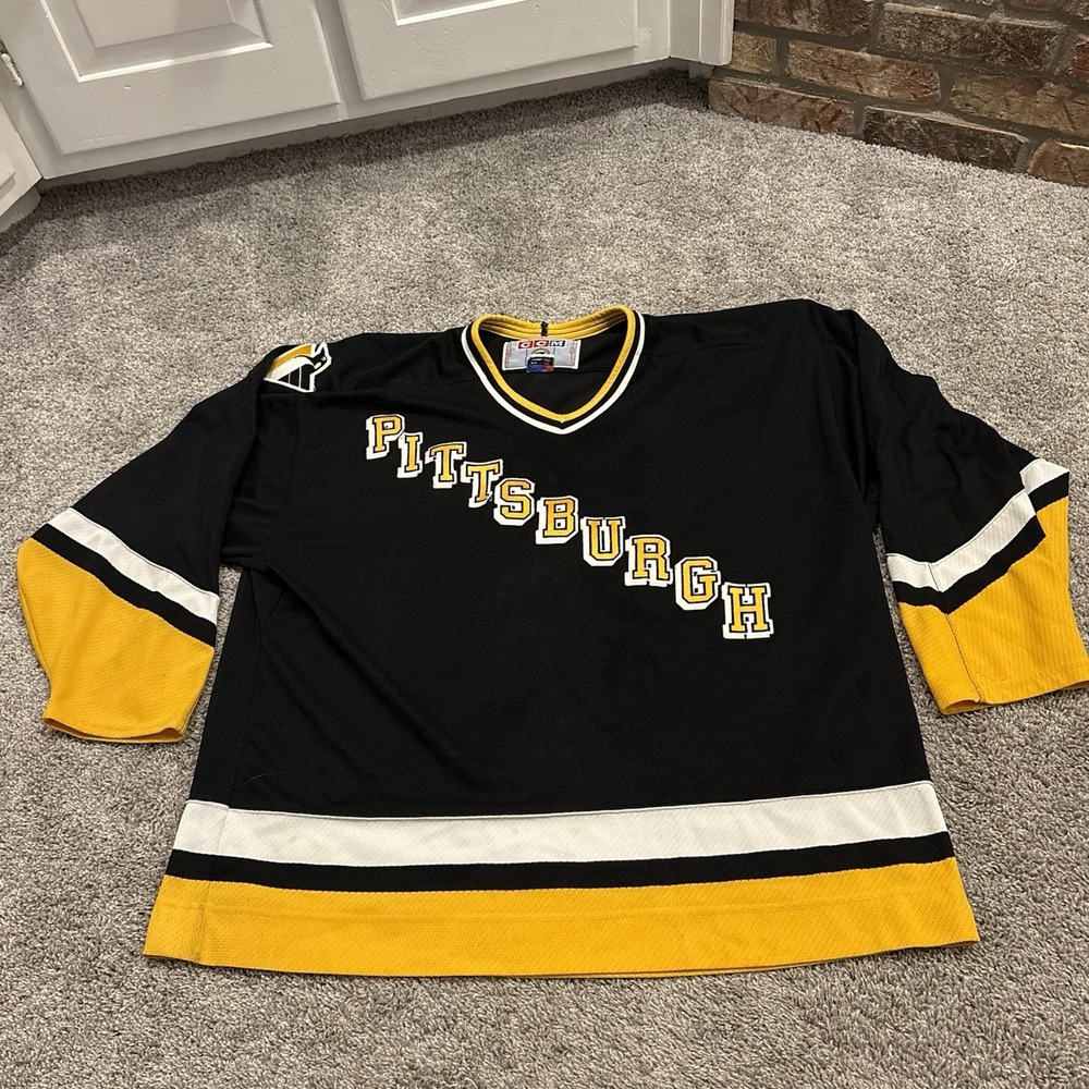 Pittsburgh Penguins XXL Men NHL Hockey Jersey Vintage Diagonal CCM Retro 90s 2XL